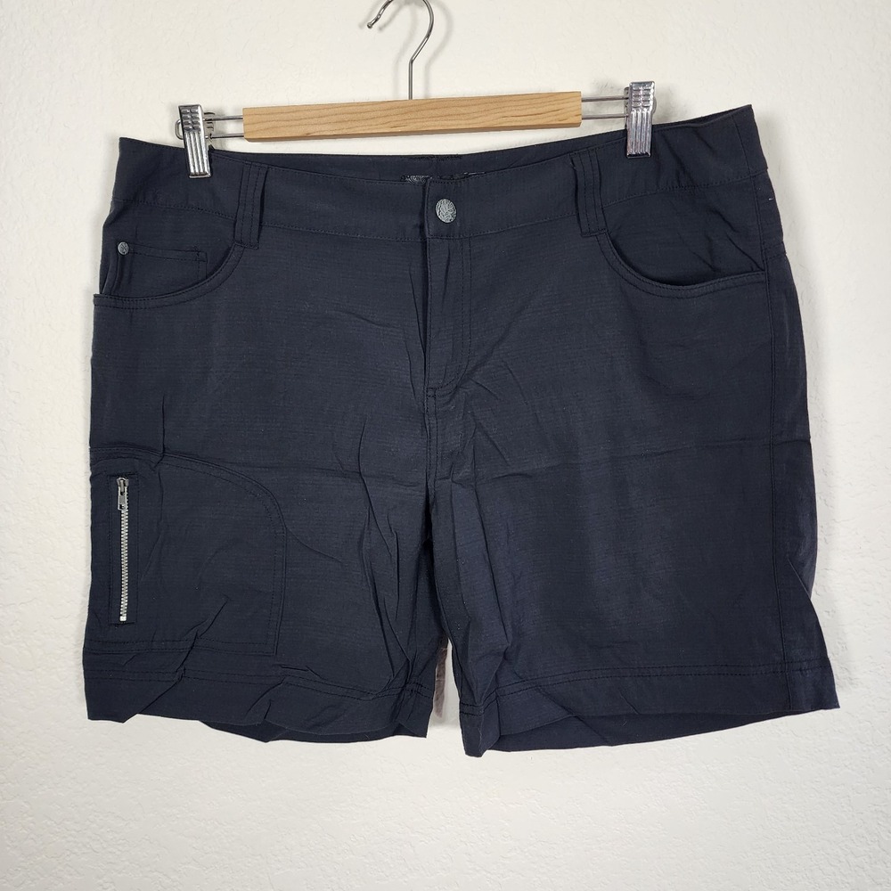 prAna Stretch Zion Shorts Black Womens Size 14